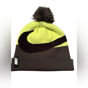 Nike Youth Black Knit Pom Beanie